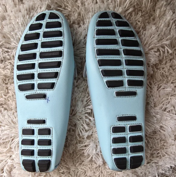 Artisure Light Blue Leather Penny Loafers Size 9.5 - Picture 6 of 7